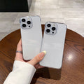 Frameless apple 16 pro max precision cut transparent phone case iphone 11/15 minimalist pc protective cover