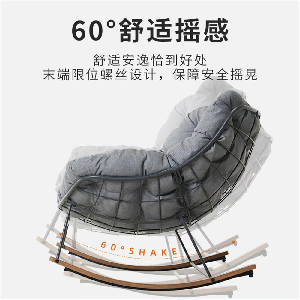 Outdoor bird's nest rocking chair lounge chair balcony adult home casual leisure chair lazy sofa popular rocking chair manufacturer