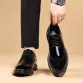 Plus size summer leather shoes for men, 2025 new business formal brogue british casual men's shoes