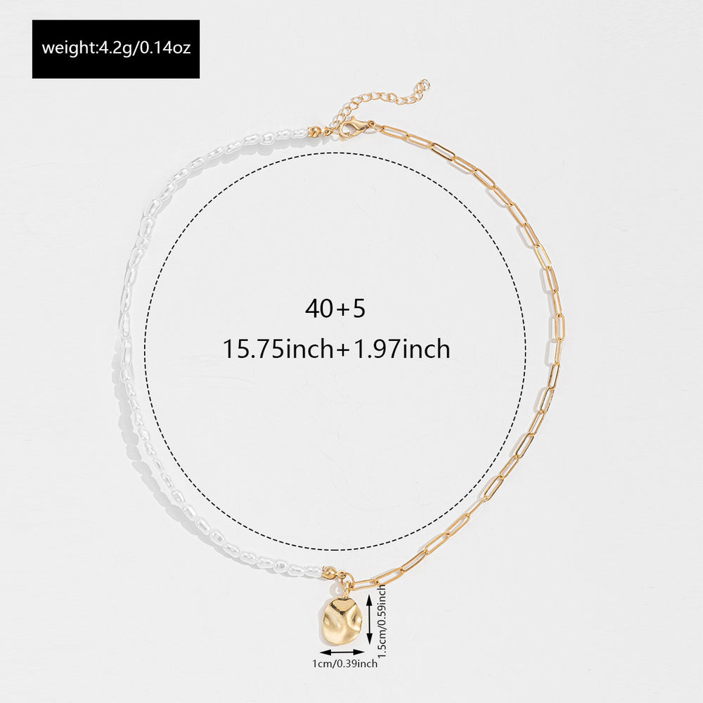 Women's pearl pendant wholesale: european and american cross-border design, mixed metal jewelry, high-end, unique, and trendy necklaces
