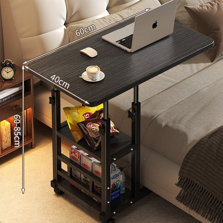 Bedside table with wheels casual small table bedroom for home student desk simple adjustable dormitory lazy computer desk