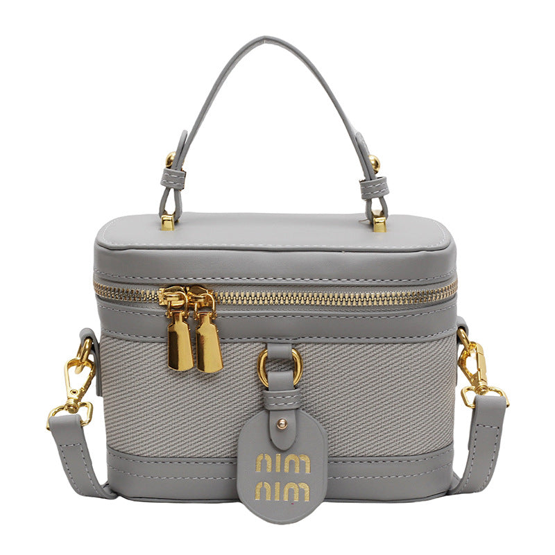 Retro versatile handbag, high-end simple box bag 2025 new trendy and popular messenger bag, niche shoulder bag