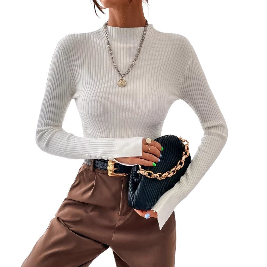 new cross-border knit top: ribbed knitwear for autumn/winter