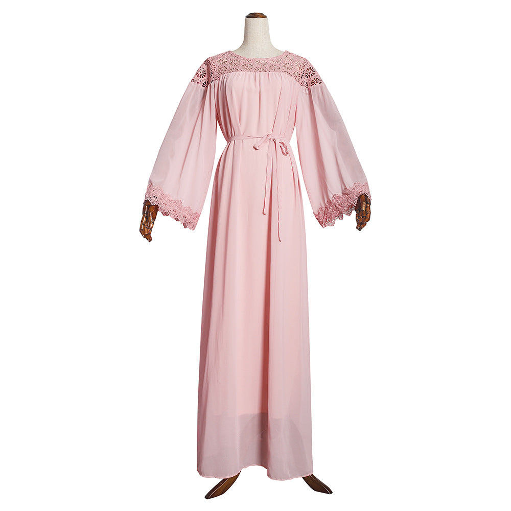 Ebey   fashionexport african plus size women's round neck socialite cut outsummerdress