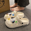 2024 new eva clogs summer women's outdoor thick-soled beach sandals "stomping on shit" comfort non-slip girls' slippers wholesale