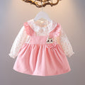 Girls' dress autumn collection : stylish spring and autumn children's wear, baby princess cute dress, kids' long-sleeved skirt