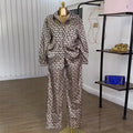 European and american cross-border women's fashion:  autumn new collection - trendy printed oversized long-sleeve shirt and wide-leg pants casual set