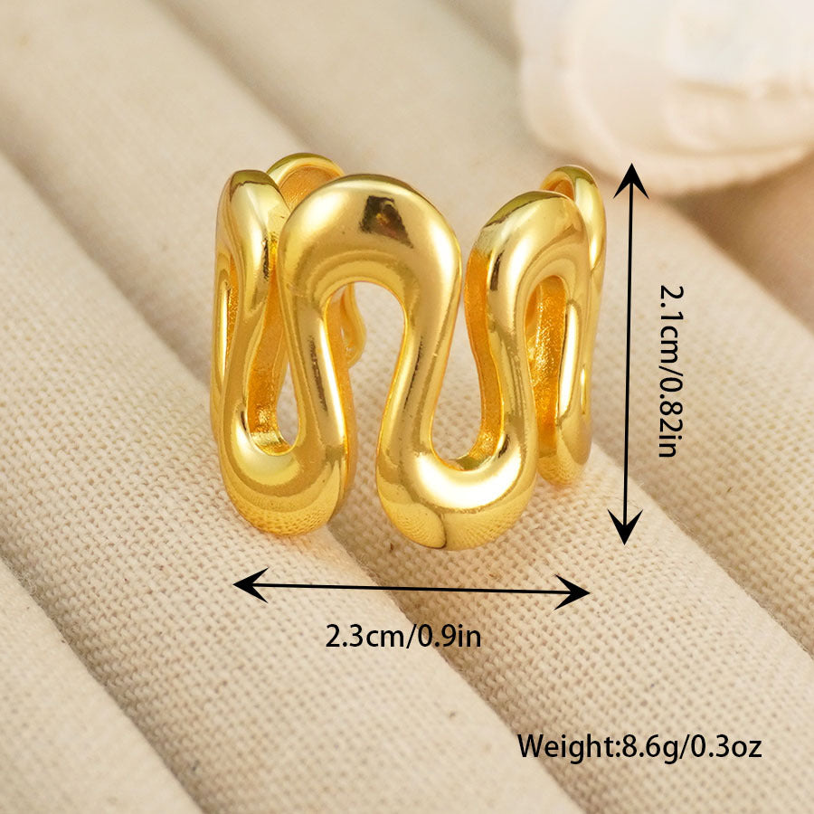 Fashion geometric adjustable ring set for women, bridal wedding bohemian shiny ring