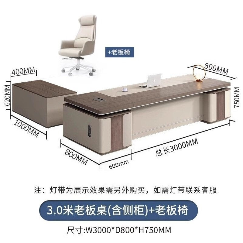 Saint li boss desk: luxurious and high-end executive office desk set for chairman, ceo, and manager