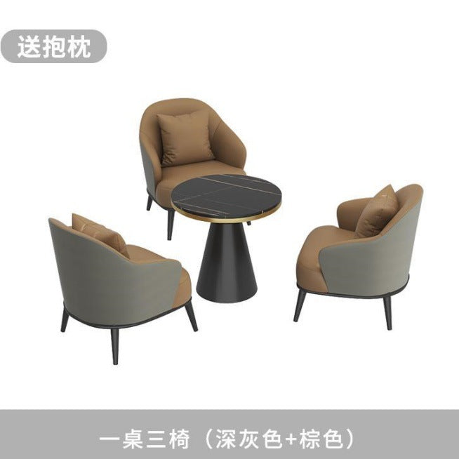 Reception table and chair combination sales office accessible luxury hotel balcony casualcasual beauty salon sofa single person negotiation meeting