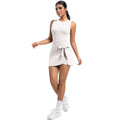 European and american new backless nude feel yoga bodysuit tennis skirt outdoor sports running skirt women's fitness bodysuit
