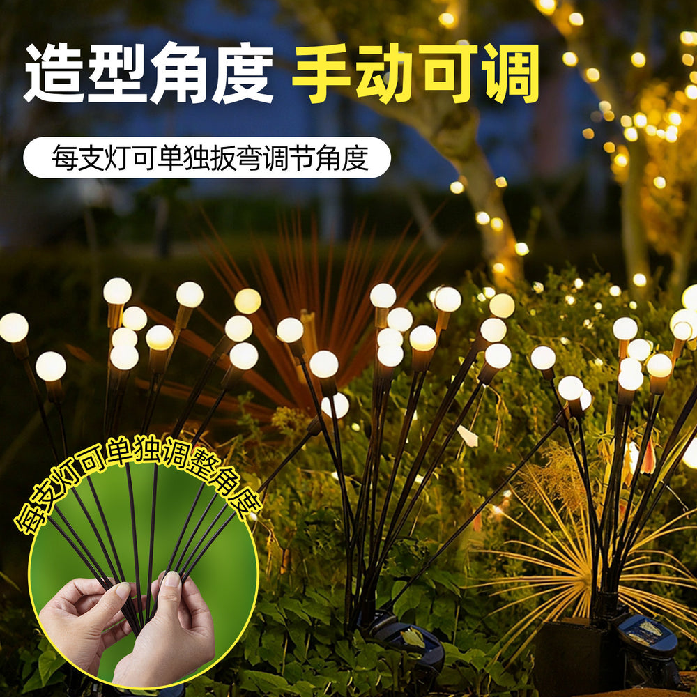 Solar outdoor lights for home courtyard internet celebrity small courtyard 2025 new style landscaping garden lawn firefly lights