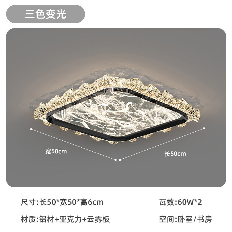 Cloud and mist living room main light Italian light luxury ice crack ceiling light 2025 new modern simple lighting package combination