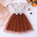 Girls' (toddler) dress, summer flutter sleeve fish scale mesh