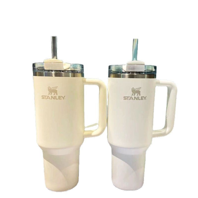 stanley straw cup 304 stainless steel large capacity thermal insulation large head ice cup adult water kettle car water cup