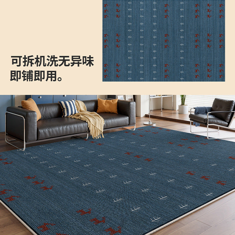 Removable and washable carpet living room bauhaus blue coffee table sound insulation dopamine medieval detachable double layer carpet bedroom