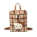 2026 new korean style cartoon cat shoulder & crossbody bag - women's unique design, cute & versatile plaid tote backpack
