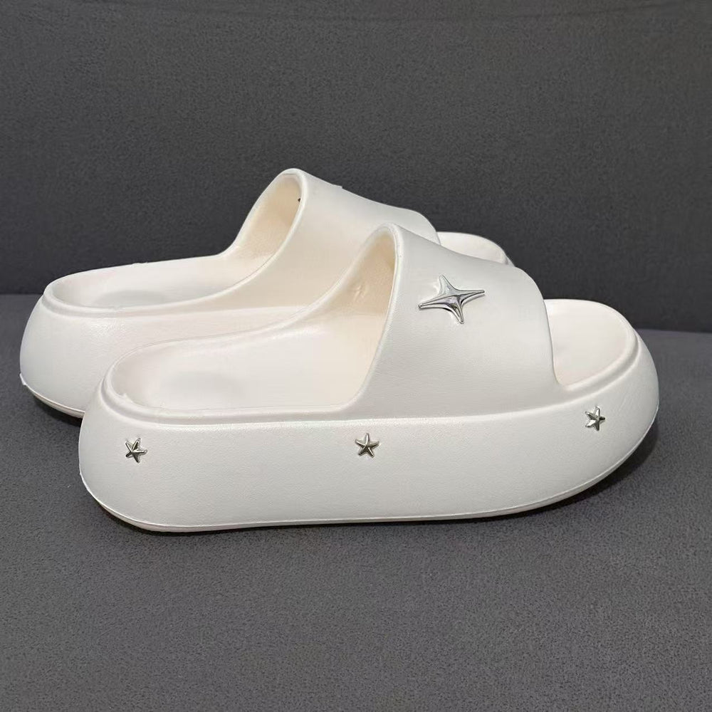 Thick sole slippers women's summeroutwearnew arrivalfashion indoor heightening beach shoes women's shit-stepping sandals wholesale