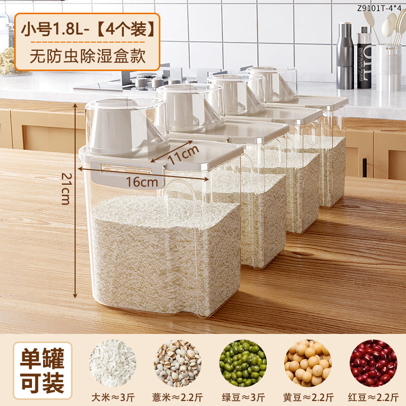 Grain storage box food grade for home kitchen noodles flour beans rice bucket food grade sealed storage