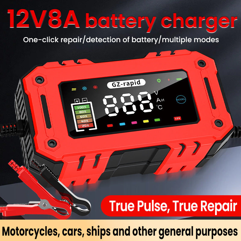 car battery charger 12v6a 8a 10a 15a truck motorcycle lead-acid battery charger