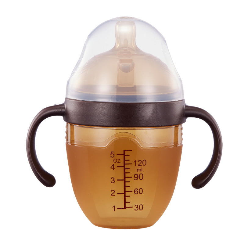 English boxed breast milk solid feeling all silicone bottle nano silver weaning artifact baby anti-flatulence bottle 150ml