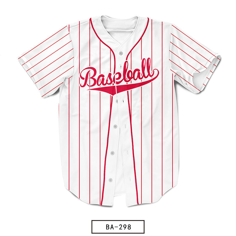 Sublimation custom American baseball jersey sports jacket sticker embroidered softball jersey competition men's and women's baseball jersey printing