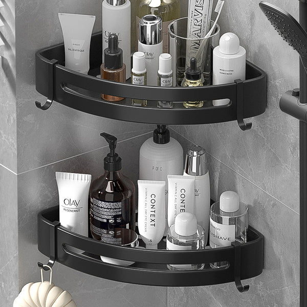 [Sample customization] Triangular basket non-punching rack, bathroom fan corner frame, bathroom space aluminum tripod