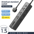 Us standard pure copper power strip multifunctional mexican socket usb power strip type-c american 110v japanese taiwanese