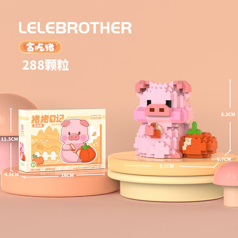 Free shipping compatible with lego micro building blocks gift cartoon figure children's educational assembly boy and girl stall toys