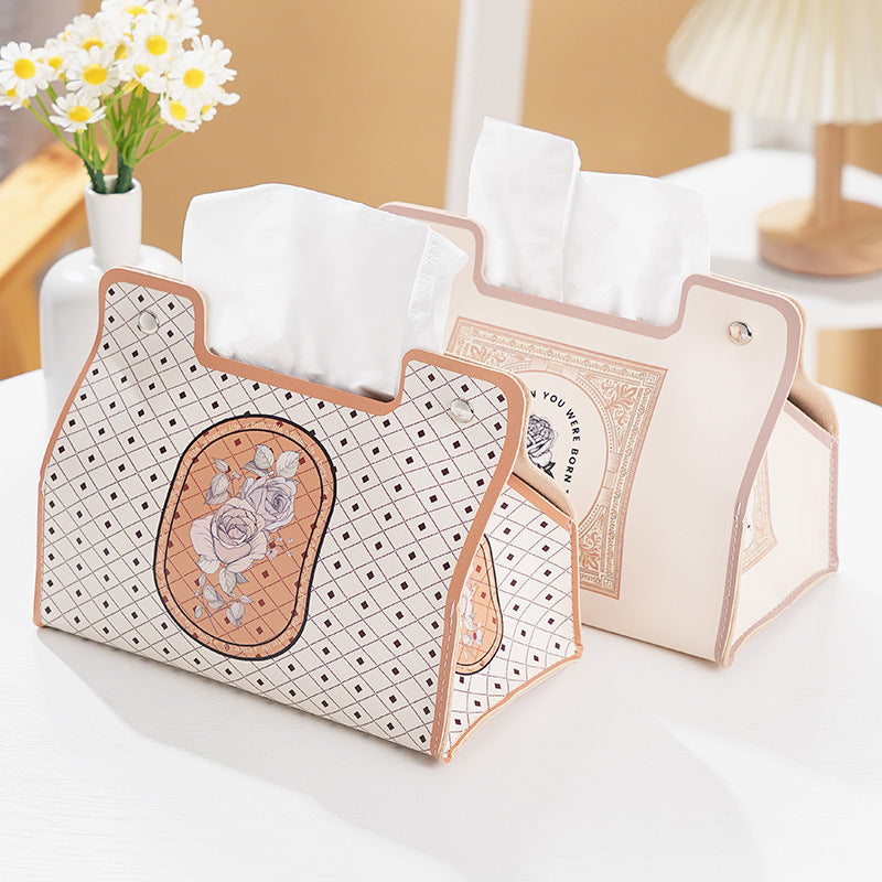 Retro French light luxury pumping carton home living room storage tissue box creative car high value fashion roll box