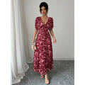 Ebay fashion cross-border export women's short-sleeved dress medium long skirt