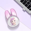 Mofii m12c cute rabbit cartoon wireless bluetooth dual-mode rechargeable mouse - quiet operation for laptop and office use