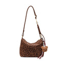 2025 new design leopard print shoulder & crossbody bag - large capacity tote bag - vintage effortless style fashion handbag