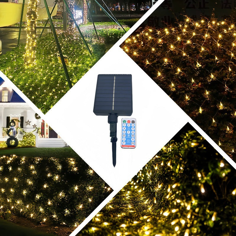Cross-border LED fishing net light outdoor garden decoration lawn light festival lighting scene arrangement plug-in cover tree light