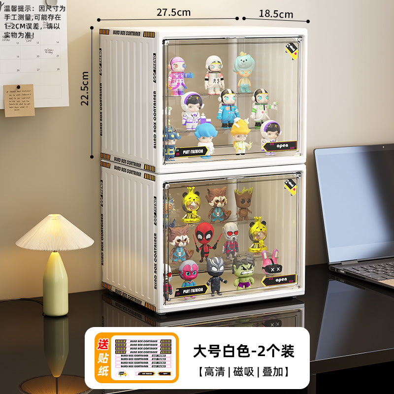 Blind box storage display stand transparent dust-proof figure storage box doll labubu POP MART model display cabinet