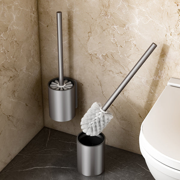 Toilet brush No punching Wall-mounted type No dead ends Light luxury household bathroom cleaning brush Artifact Washing toilet brush
