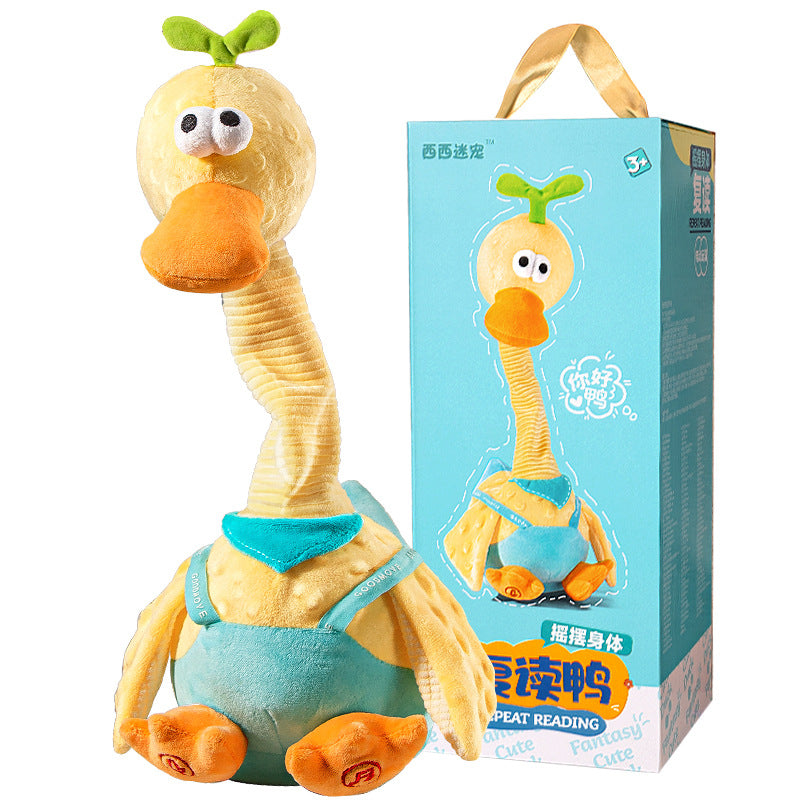 Repeat duck infant toy learn to talk kids baby learn to talk stuffed doll comfort doll birthday gift
