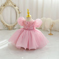New arrival: girls' export-grade formal dress - bubble sleeve wedding gown, princess dress, birthday party dress, kids' dress
