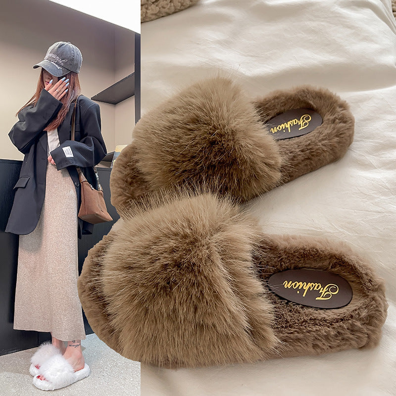 New fuzzy slippers for women - stylish, comfortable, non-slip, durable, and warm. perfect for indoor and outdoor wear