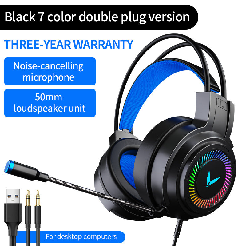 G60 gaming headset - wired 7.1 channel esports headphones for pc and laptop - perfect for pubg and other online games