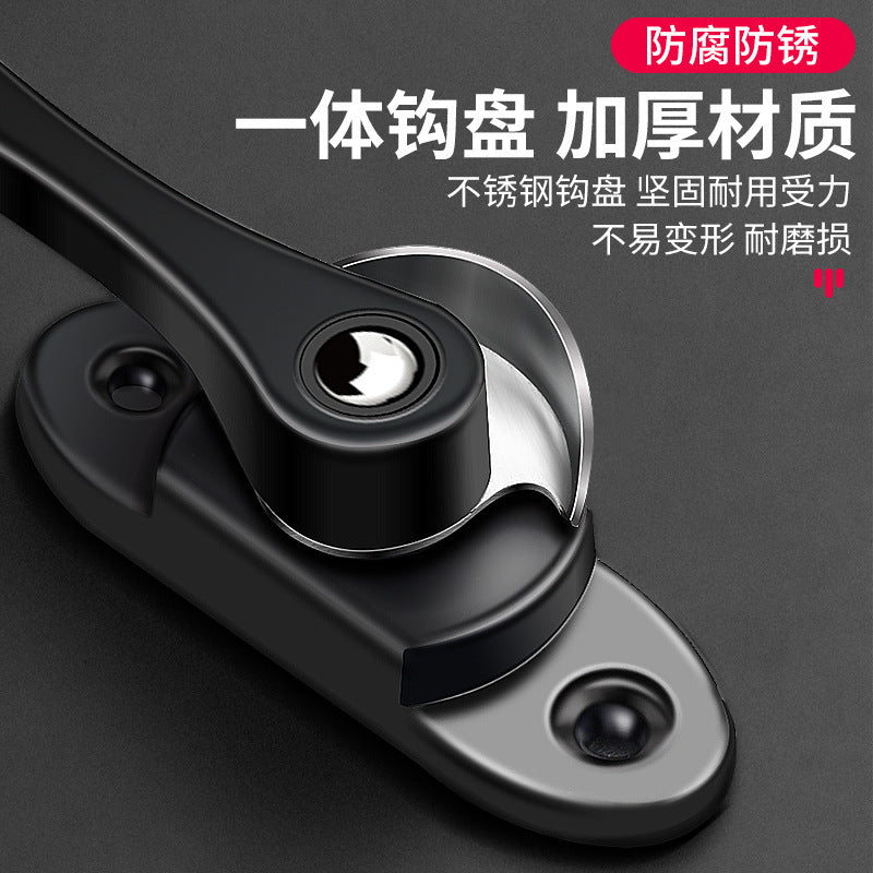 Crescent lock universal two-way stainless steel sliding door and window security lock, sliding door hook, window latch accessories, safety lock