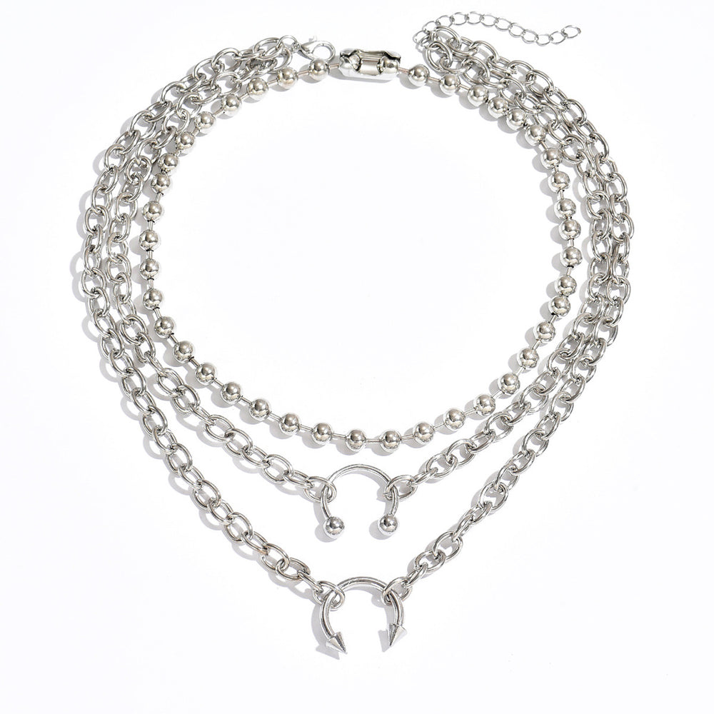 Wholesale pendant necklaces: european & american cross-border jewelry, hip-hop trendy, niche & unique, punk style, multi-layered design statement necklaces