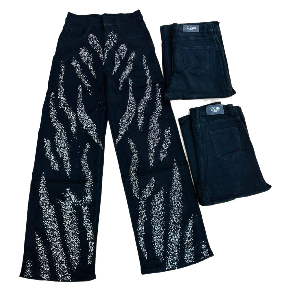 Boyfriend jeansnew hot rhinestone sequinjeans women's pantsavailable women's jeans
