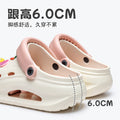 Spongebob squarepants thick sole crocs women's new arrival non-slip beach heightening toe cap sandals slippers women's summeroutwear