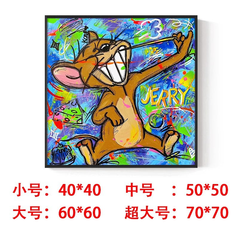 Strawberry bear decorative painting cute trend lotso Stitch pendulum painting hanging painting living room bedroom wall painting