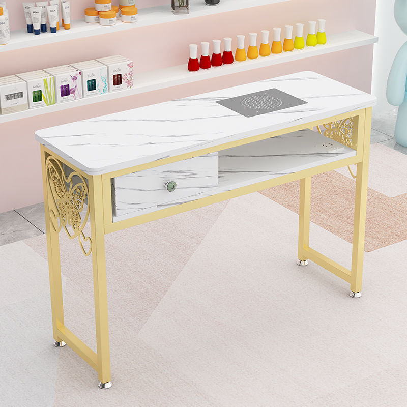 Accessible luxury high-power vacuum cleaner manicure table and chair imitation marble suit double popular table economical manicure table