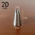 Medium decorating nozzle 1m#2d# seamless 304 stainless steel cream cake baking decorating tool in stock wholesale