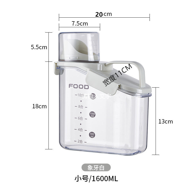 Rice bucket satchel sealed jar insect-proof moisture-proof sealed kitchen storage box grain bucket pet cat food dog food bucket