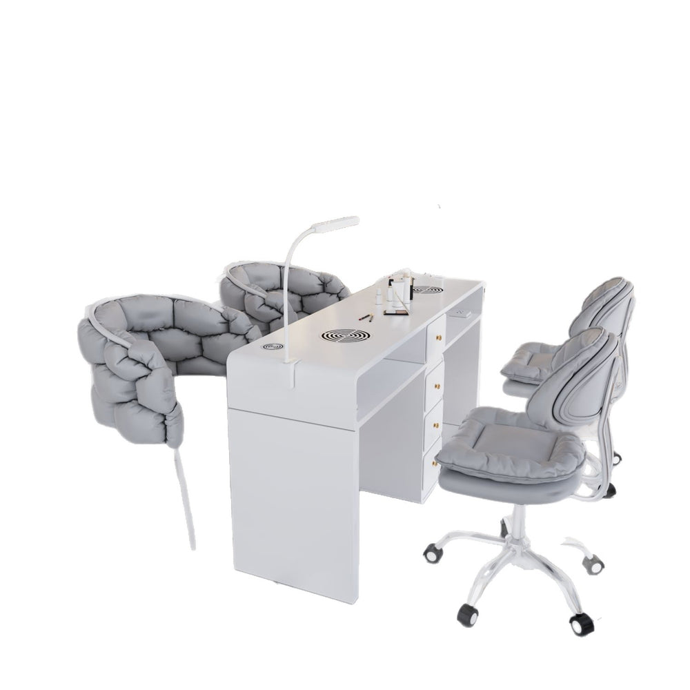Widened 45cm nail table and chair set - special offer! economical single/double, light luxury, multi-functional, odorless, carbon steel with baked enamel finish