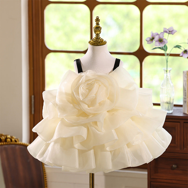 Girls' dresses flower girl wedding little girl first birthday dress sundress cross-border foreign trade princess dress wholesale